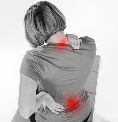 The pain in the neck and the lower back of the back